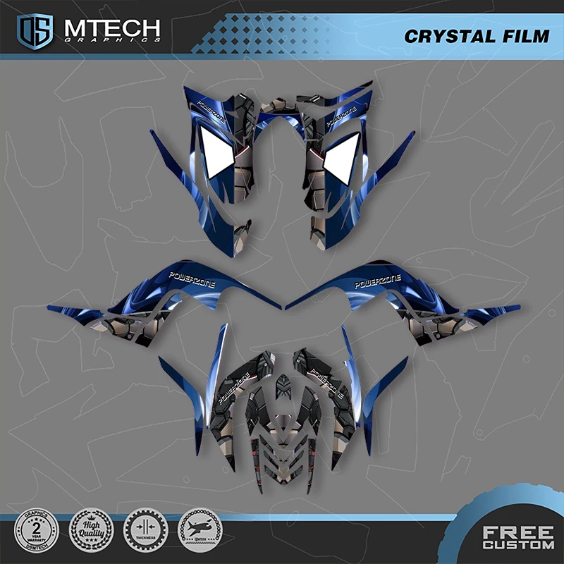 DSMTECH Custom Motorcycle Graphics Enduro Decals Stickers Kits For YAMAHA 2006 2007 2008 2009 2010-2012 RAPTOR 700 002