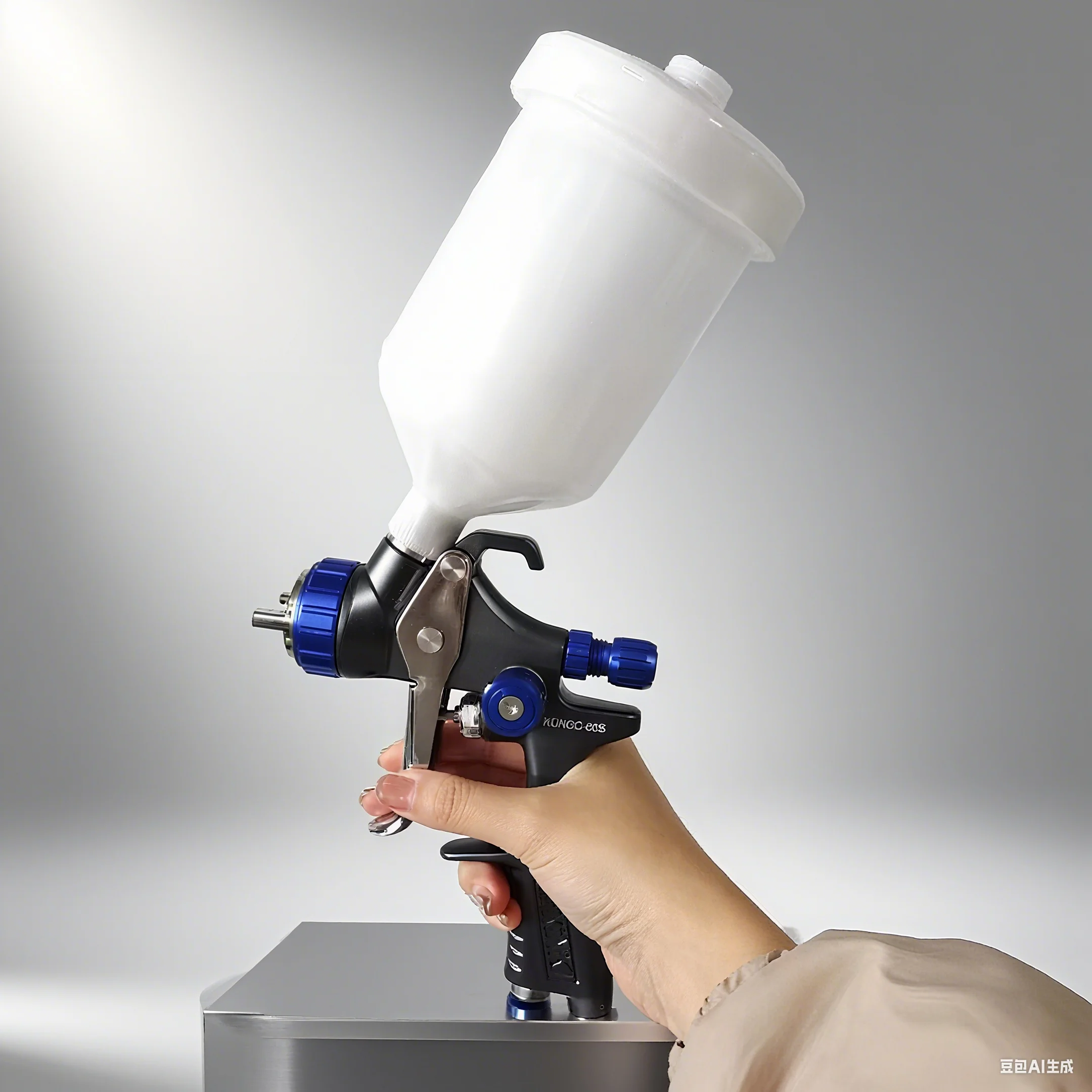 Japan Kinski Kongo-88B King Kong Blue Airbrush 1.3mm Car/Model Spray Gun High Atomization Paint Gun withPot Kit Facial Spray Gun