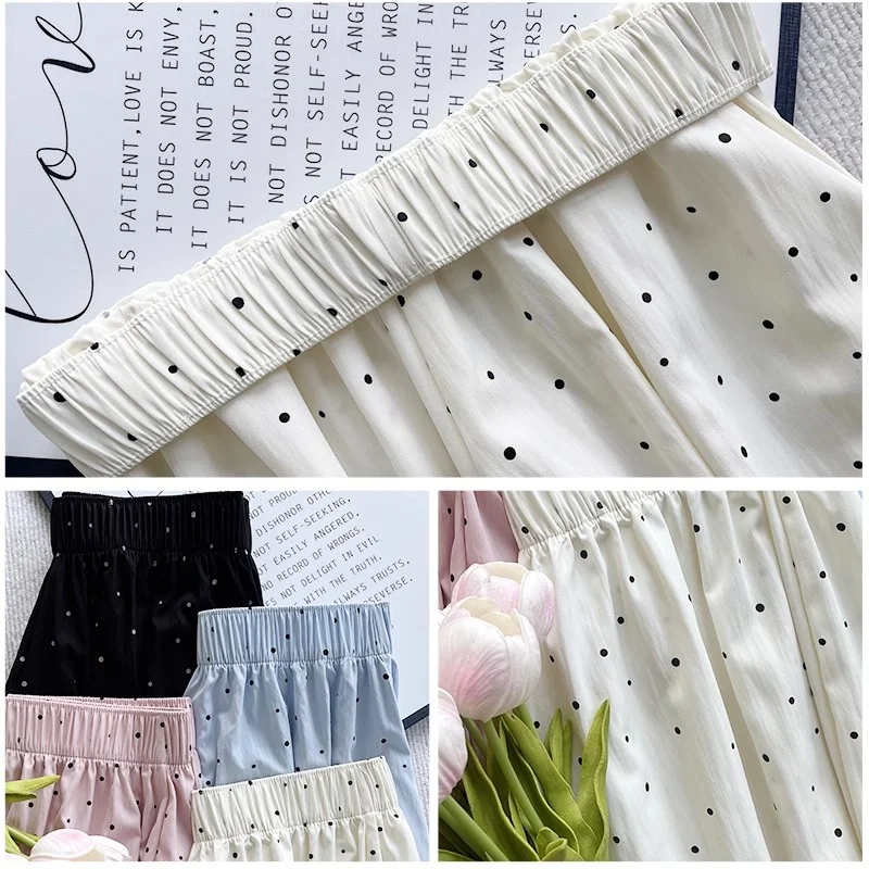 Summer high-waisted A-line midi skirt. Slimming and flared for women. Elegant and flowing.