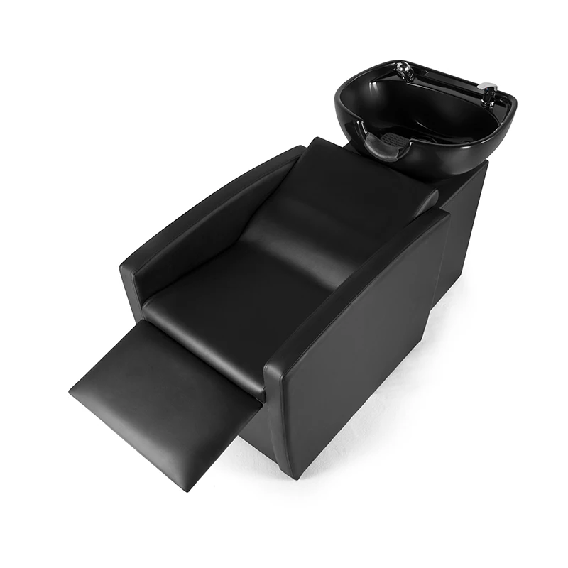 

Современный дизайн, черная керамическая раковина, кресло для шампуня, парикмахерская, косметическая мебель для парикмахерской и гостиной в отеле