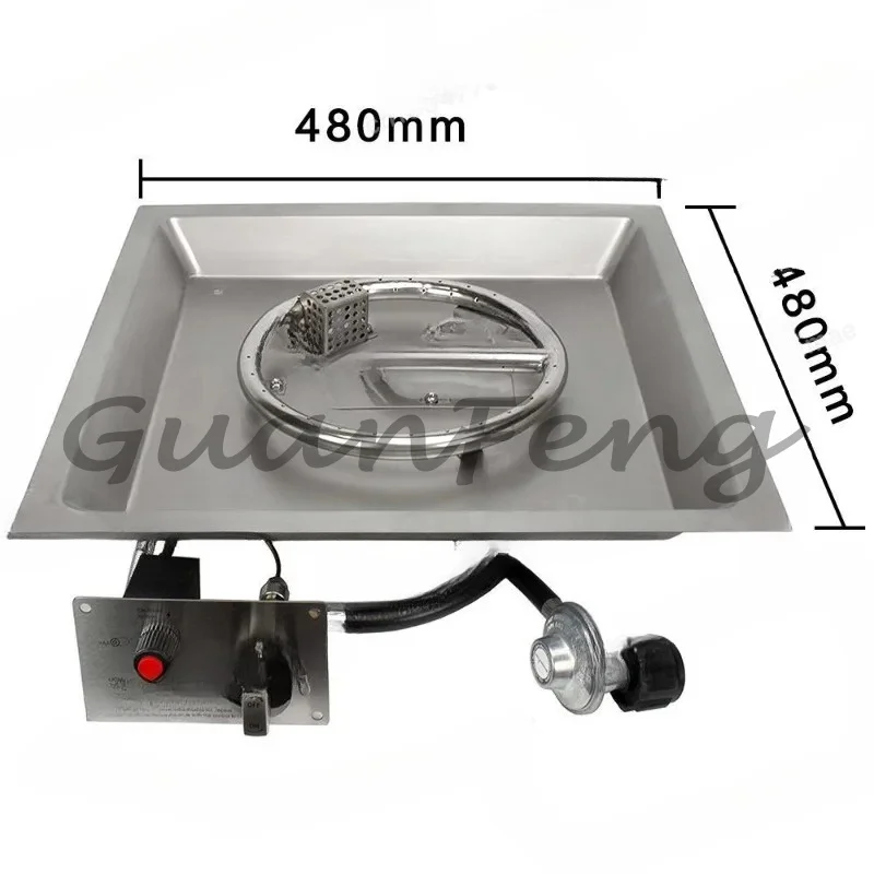 Low-pressure gas stainless steel furnace outdoor heater 480mm square concave brazed heater system