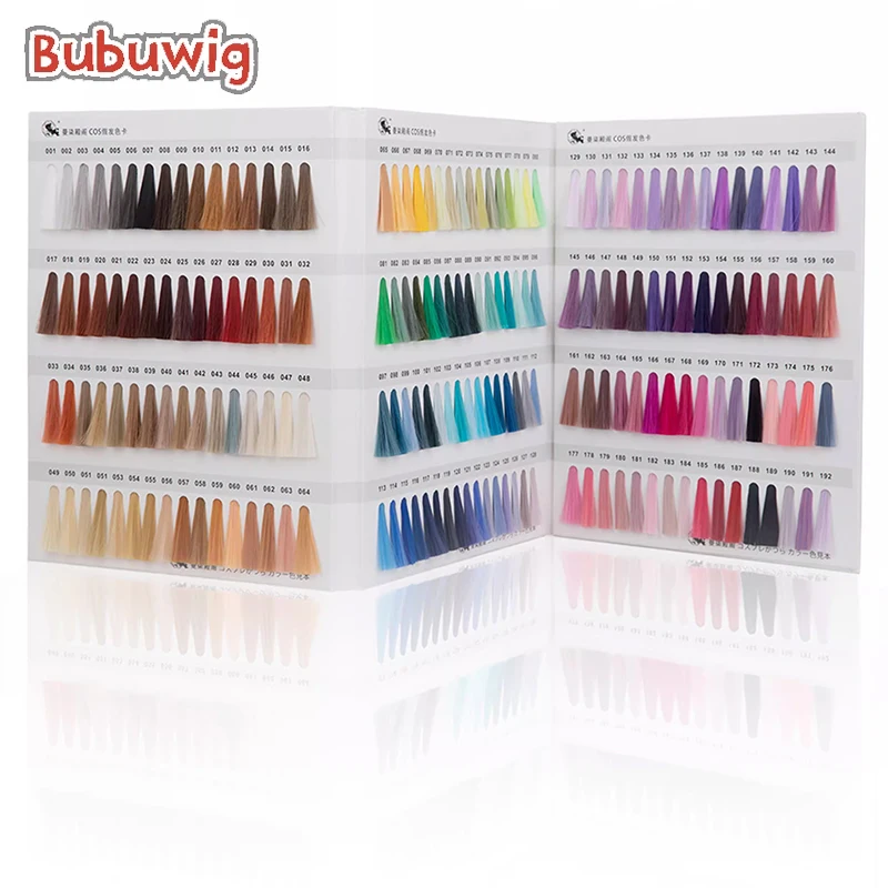 

Bubuwig Synthetic Hair 192 Colors Fashion Anime Classic Cosplay Color Palette Sample Book Halloween Cosplay Wigs Heat Resistant