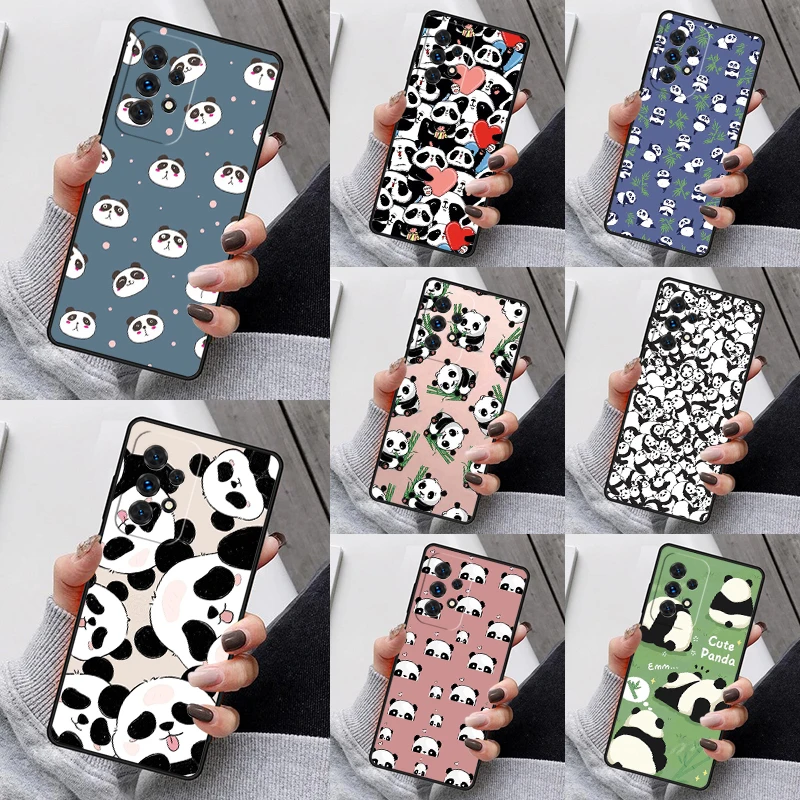 China Panda Creative Hard Phone Case For Samsung Galaxy S23 S21 S20 FE S24 S22 Ultra Note20 S10 S9 S8 Plus A40 A52 A12 A13 A53