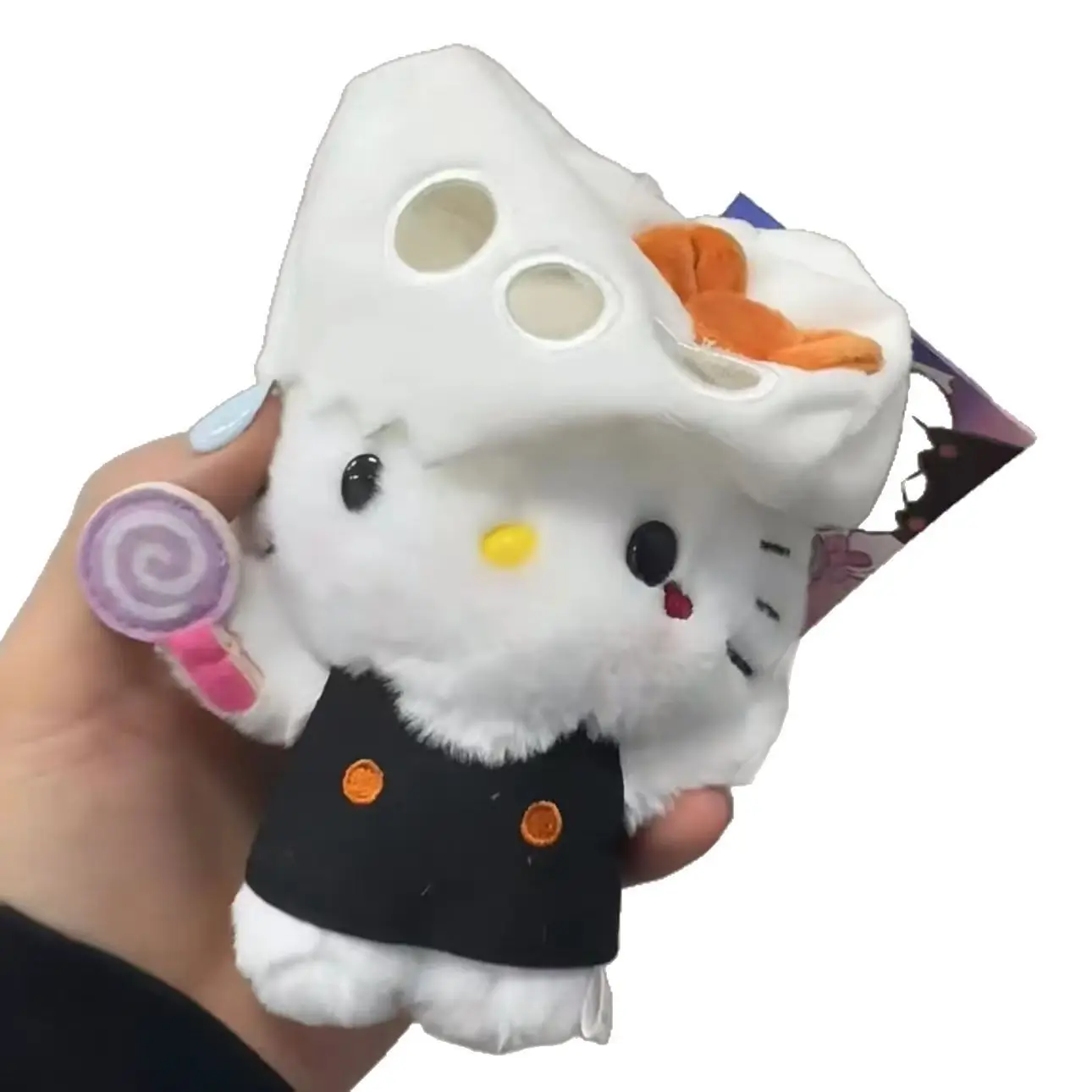 Miniso Fantasma di Halloween Sanrio Fascia carina rimovibile per borsa Katie con ciondolo portachiavi