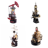 ROBOTIME ROKR Industrial City 3D Puzzle Steampunk Mechanical Model with LED Desk Decor Unique Christmas Gift For Boys Men