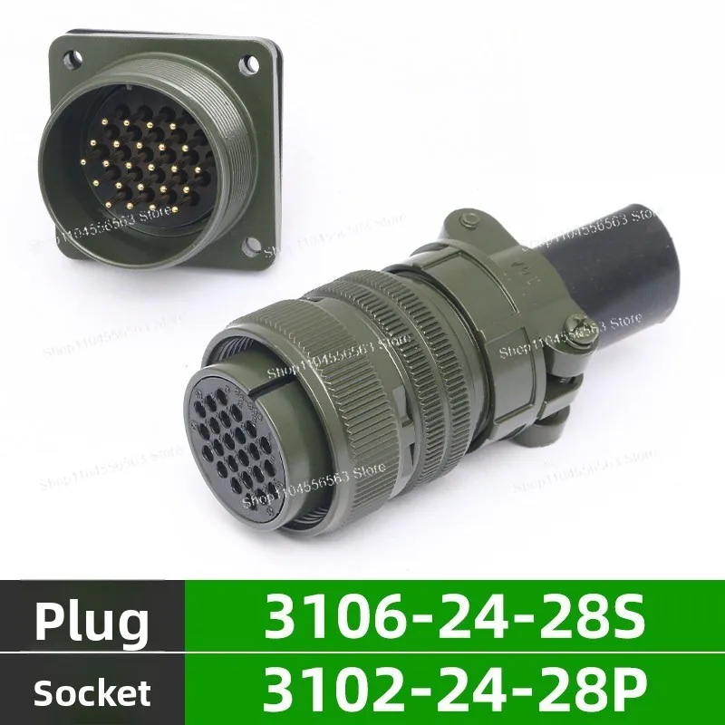 Waterproof Aviation Plug Socket 24 Pins MS3106A24-28S MS3102A24-28P