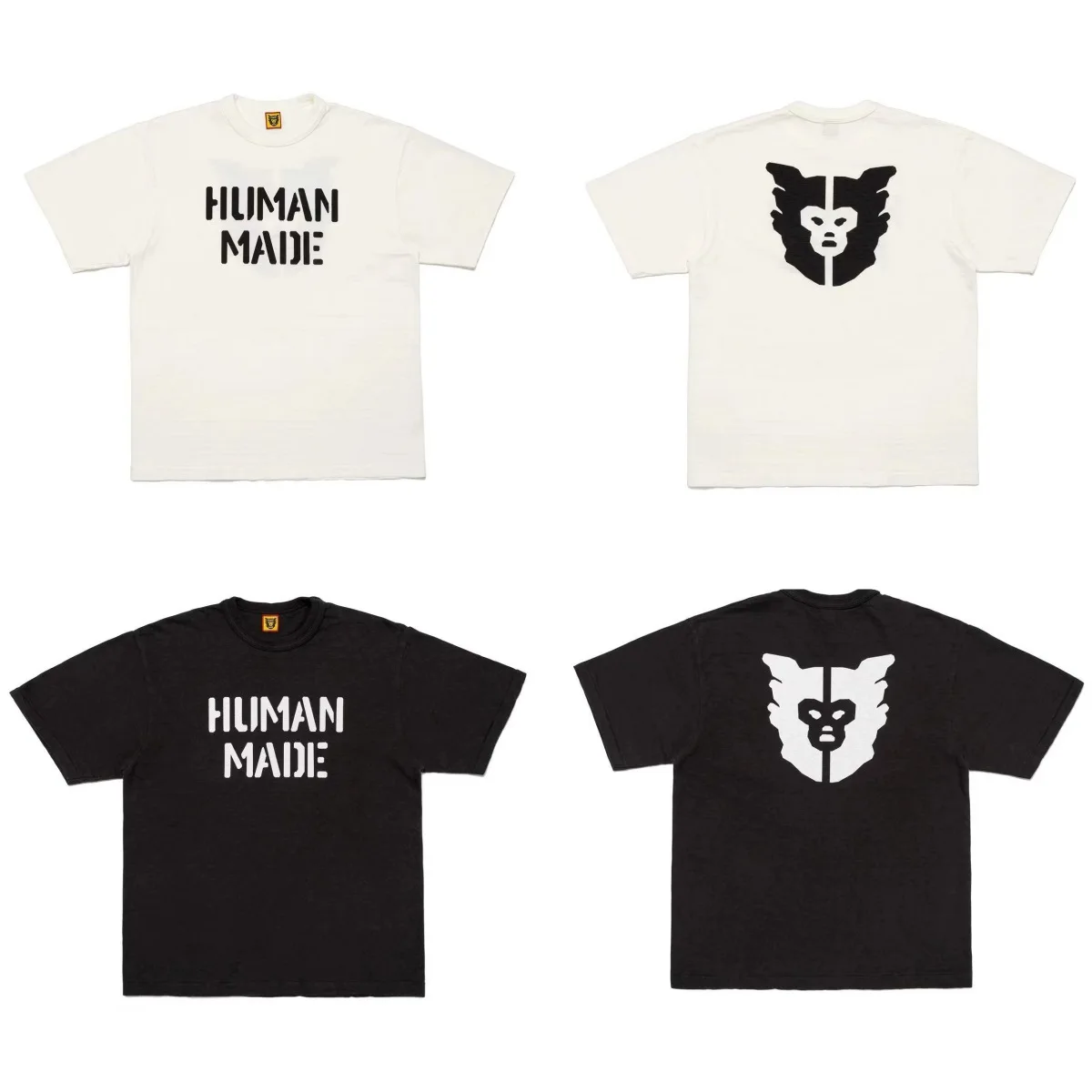 2026 New HUMAN MADE Japanese cartoon Printed Heavyweight 280g Bamboo Cotton Short Sleeved T-Shirt Retro Short Tee