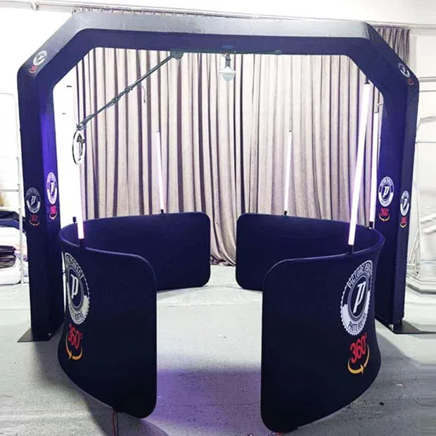 2025 Newest Vogue Overhead 360 Photo Booth Rotating Machine Scene Pl Commercial Rental Top Mounted 360 Photo Booth