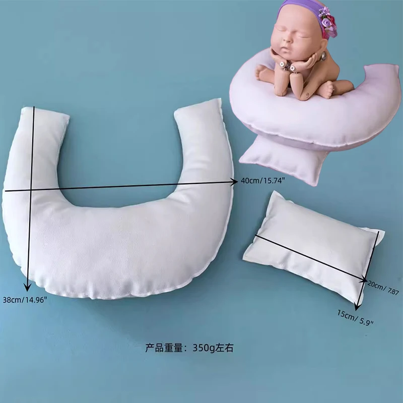 

2pcs Posing Pillow Newborn Photography Accessories Modeling Crescent Pillow Bed and Chair Background Mat Baby Photography Props