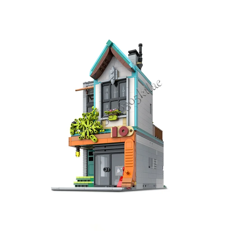 Heißer 1676 PCS MOC Luxus Zweiten Boden Kleine Zimmer Modulare Modell Architektur Gebäude Block Diy Bildung Montage Kinder Spielzeug Geschenke