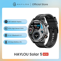 HAYLOU Solar 5 Voice Calling Smartwatch 1.58'' AMOLED Display 60Hz Smart Watch 24H Health Monitoring Sports Smartwatch for Men