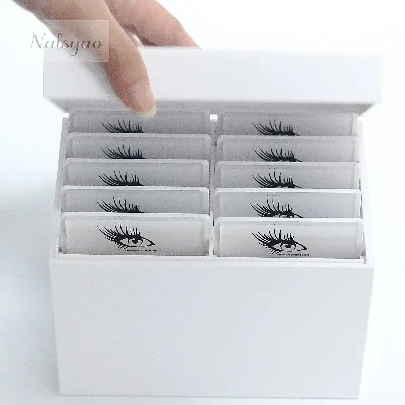 Beauty Salon 10 Layers Acrylic Eyelash Extensions Storage Box Lash Tile Palette Organizer Wholesale Supplies