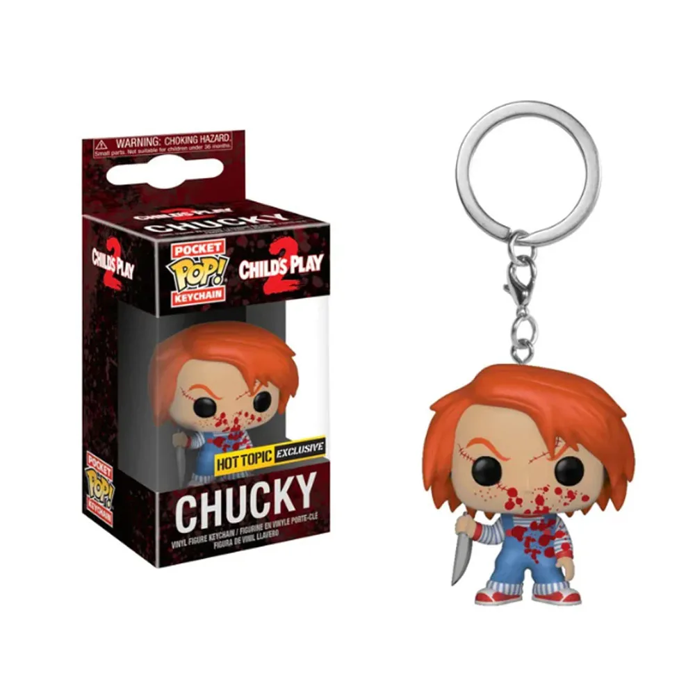 Funko Pop سلاسل المفاتيح أفلام الرعب تشاكي بيني- الفينيل ألعاب شخصيات الحركة البوب جيب سلاسل المفاتيح اللعب هدايا الهالوين