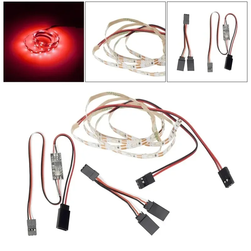 شريط إضاءة LED فائق السطوع يمكن التحكم فيه عن بعد لملحقات سيارة AR Wing Skyhunter RC ذات الجناح الثابت