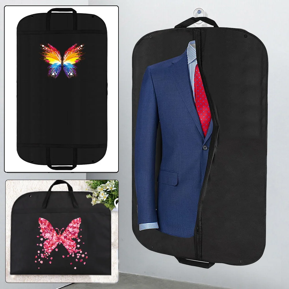 

Dustproof Clothing Covers Suit Coat Dust Cover Coat Storage Bag Butterfly Print Protector Hanging Garment Bag Closet Organizer