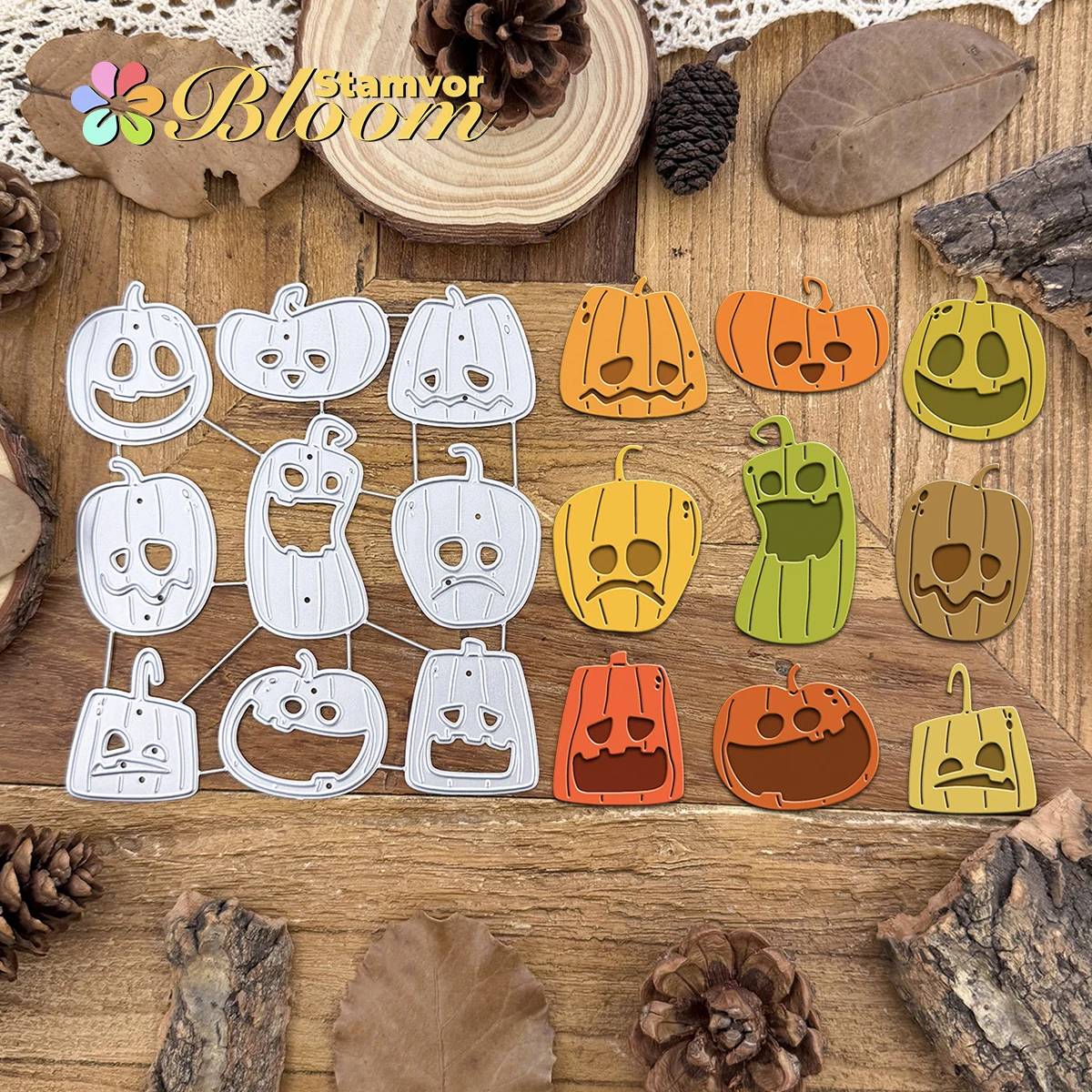 Original schöne Halloween lustige Kürbisse Metall Stanzformen Scrapbooking dekorative Prägung
