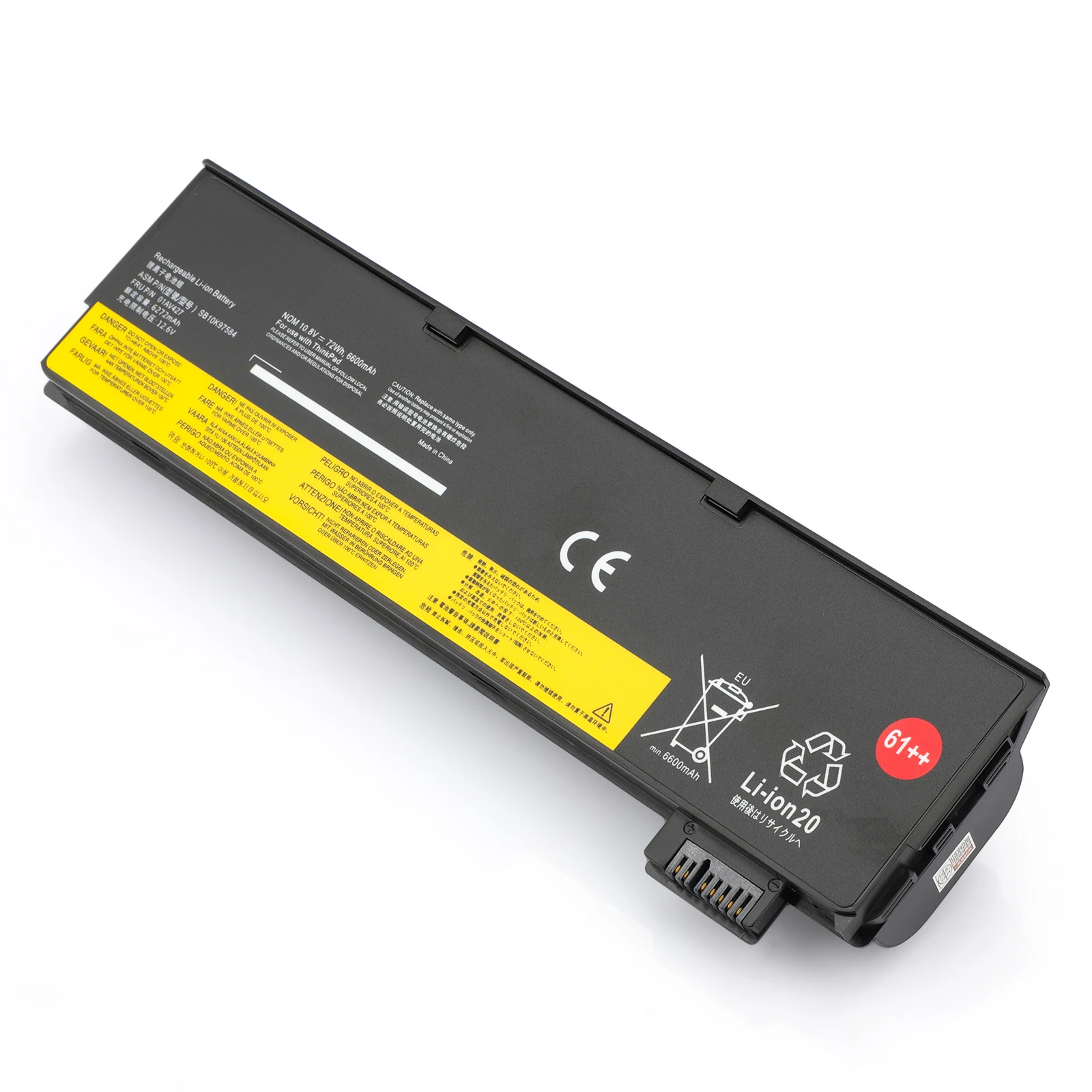 Imagem -03 - Yoofan-bateria do Portátil para Lenovo Thinkpad 10.8v 6600mah T470 T480 T570 T580 P51s P52s 01av427 01av428 01av423 Sb10k97580 61 ++