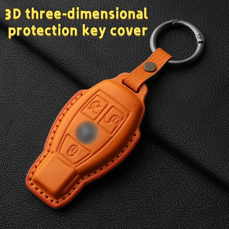 

For the old Mercedes-Benz full package leather key case Vito GLC260V-class E-class 200claS-class Maybach high-end key fob