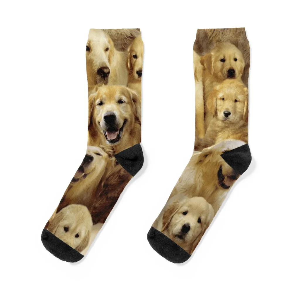 

Golden Retrievers Socks man Christmas retro soccer anti-slip Socks For Man Women's