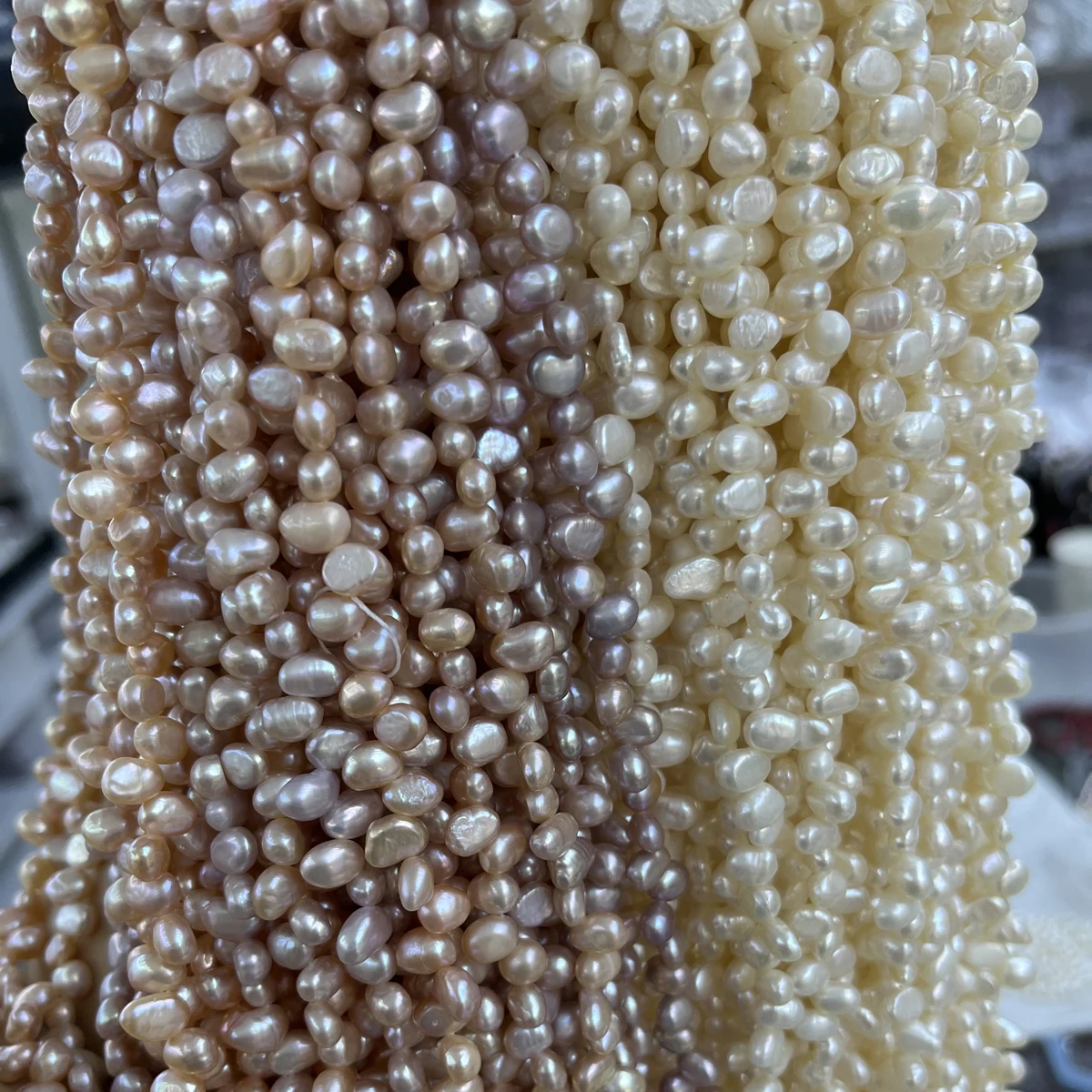 Wheat-shaped Natural Freshwater Pearls AA 6-7mm  Semi-finished Loose Beads for Jewelry Making DIY Necklace Bracelet Accessories