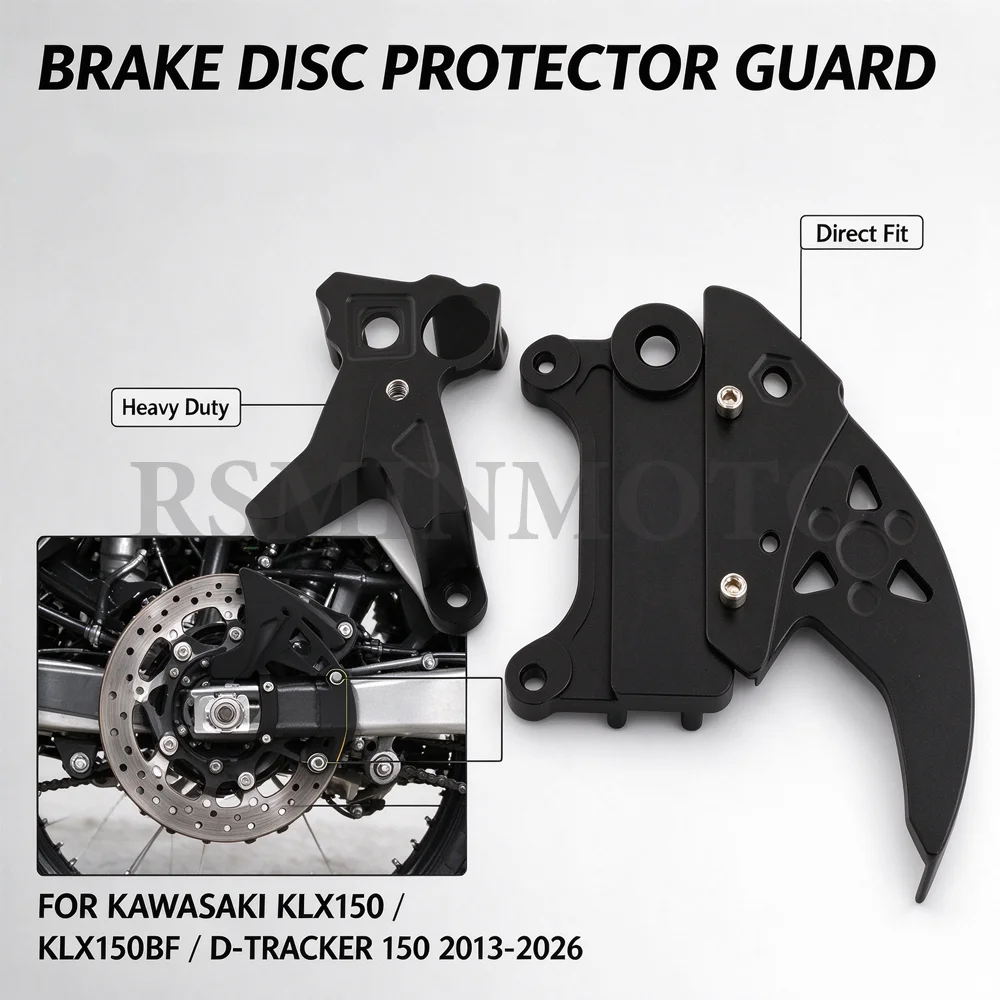 Aluminum Rear Brake Disc Protector Guard For Kawasaki KLX150 KLX150BF KLX 150 150BF D-Tracker 150 2013-2026