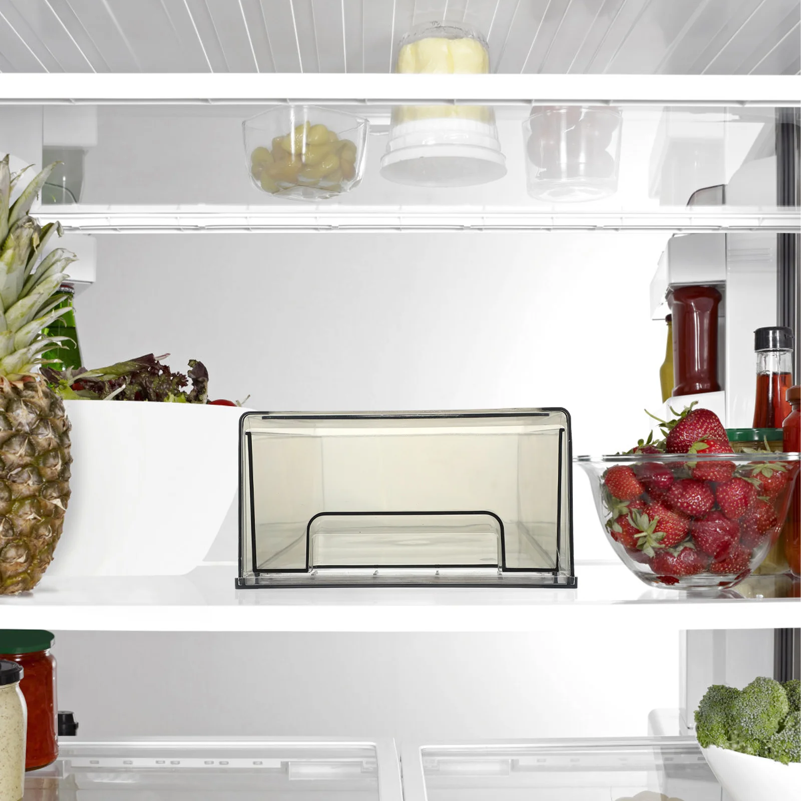 

Food Storage Box Large Capacity Clear Pet Fridge Organizer Refrigerator Storage Bin Fruit Vegetable Crisper Container