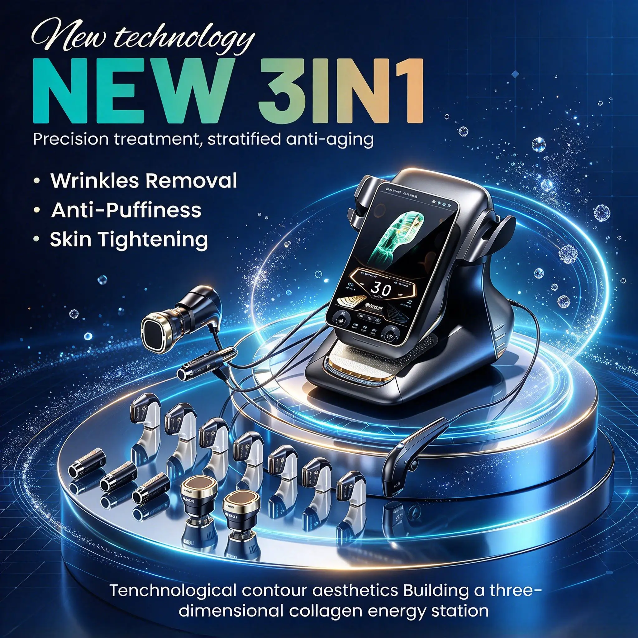 3 In 1 360MAX 25D HIFU Machine Non Invasive Facial Slimming Anti Aging Body Firming Beauty Device