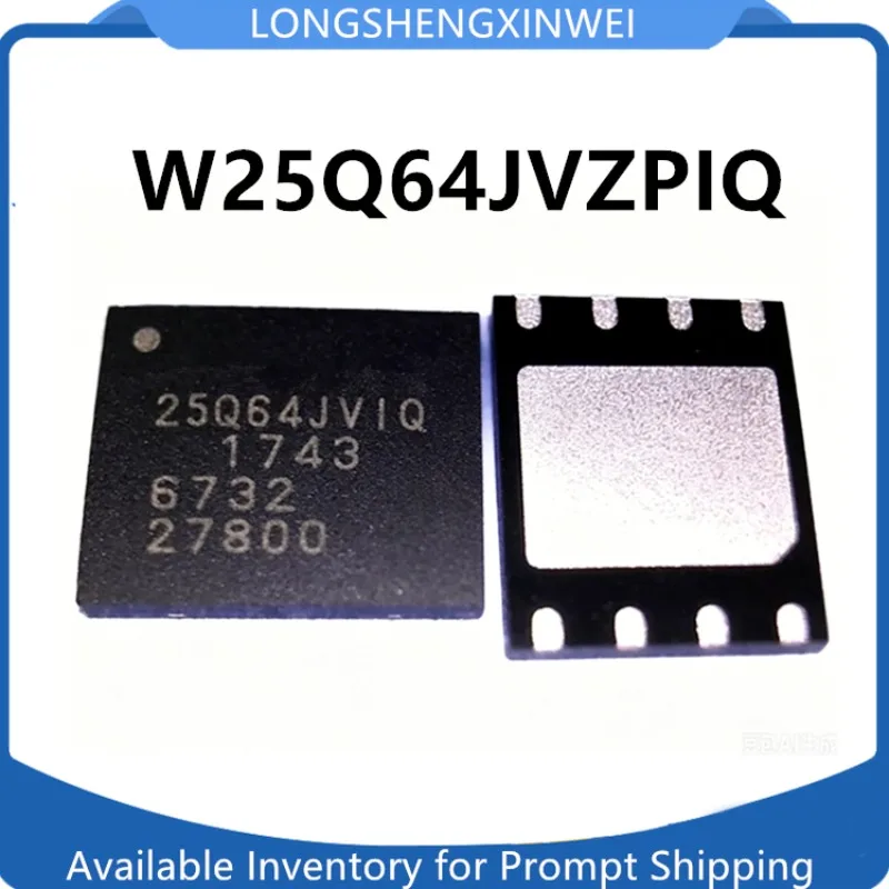 1PCS W25Q64JVZPIQ 25Q64JVIQ WSON-8 3V 64M Bit Serial Flash Memory Chip New  Original in Stock