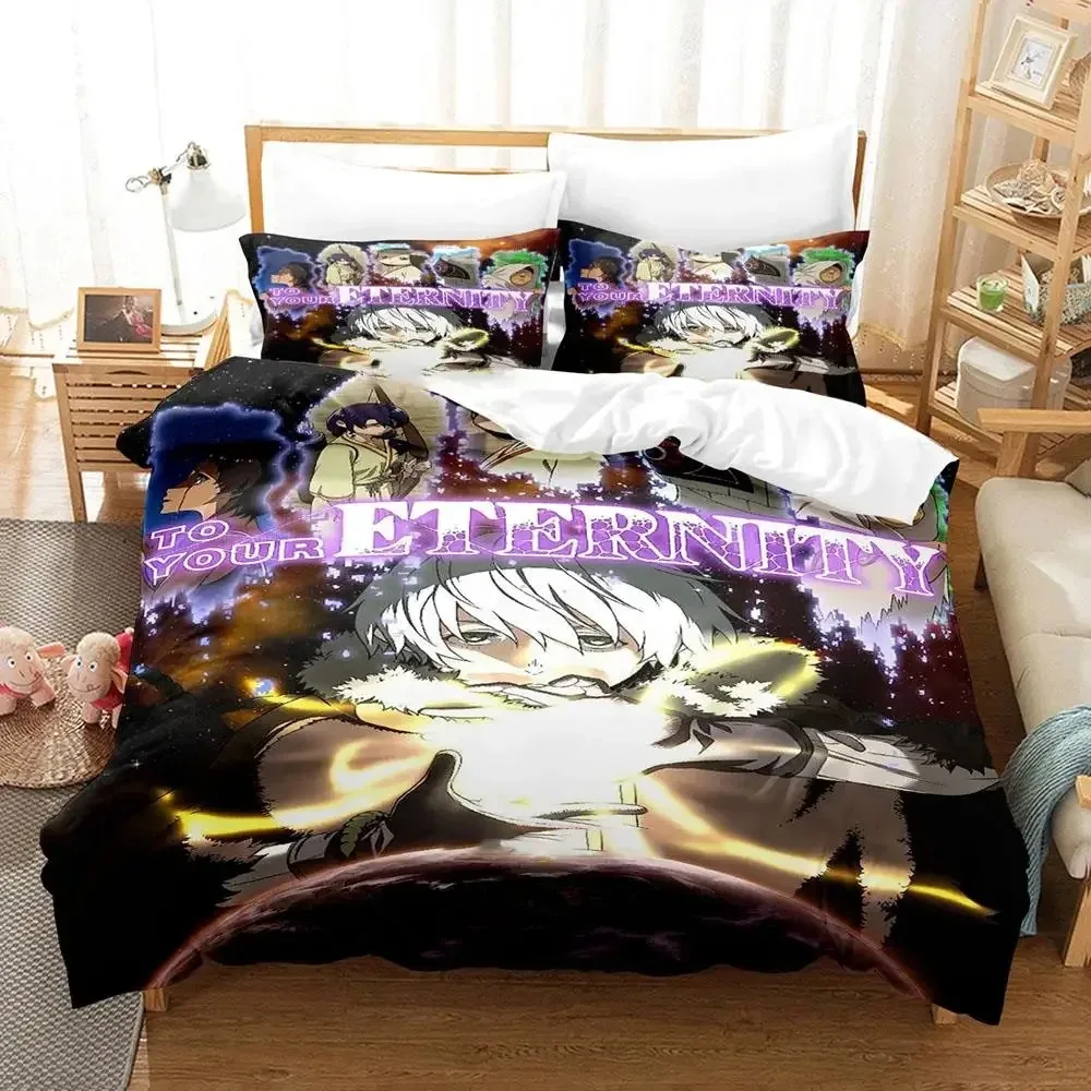 

Anime To Your Eternity Bedding Set Boys Girls Twin Queen Size Duvet Cover Pillowcase Bed Kids Adult Fashion Home Textileextile