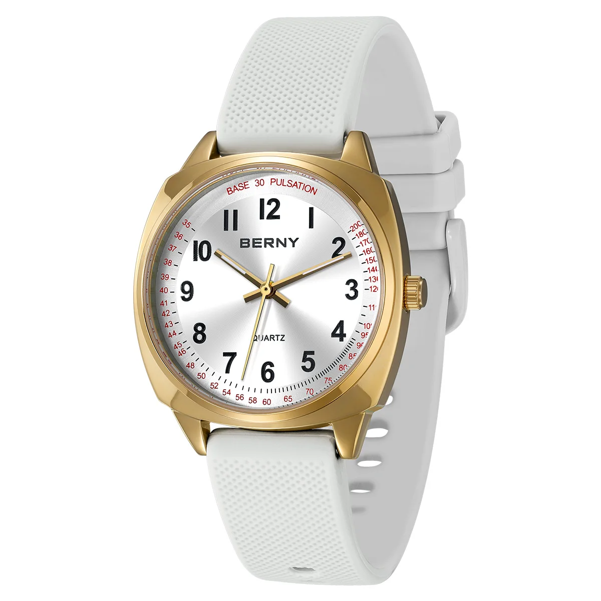BERNY Women Watch Luminous Casual Simple Ladies Quartz Watches S/S Soft Silicone Strap Easy Read Fashion Women's Wristwatch