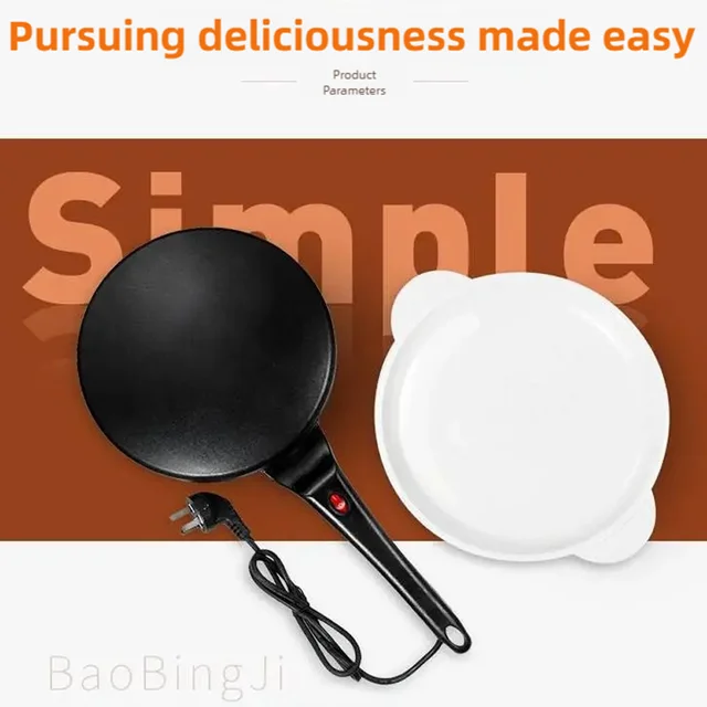 TINSOL Electric waffle maker, cake maker, breakfast pizza baking machine, pancake griddle, non-stick pan, spring roll frying pan 6
