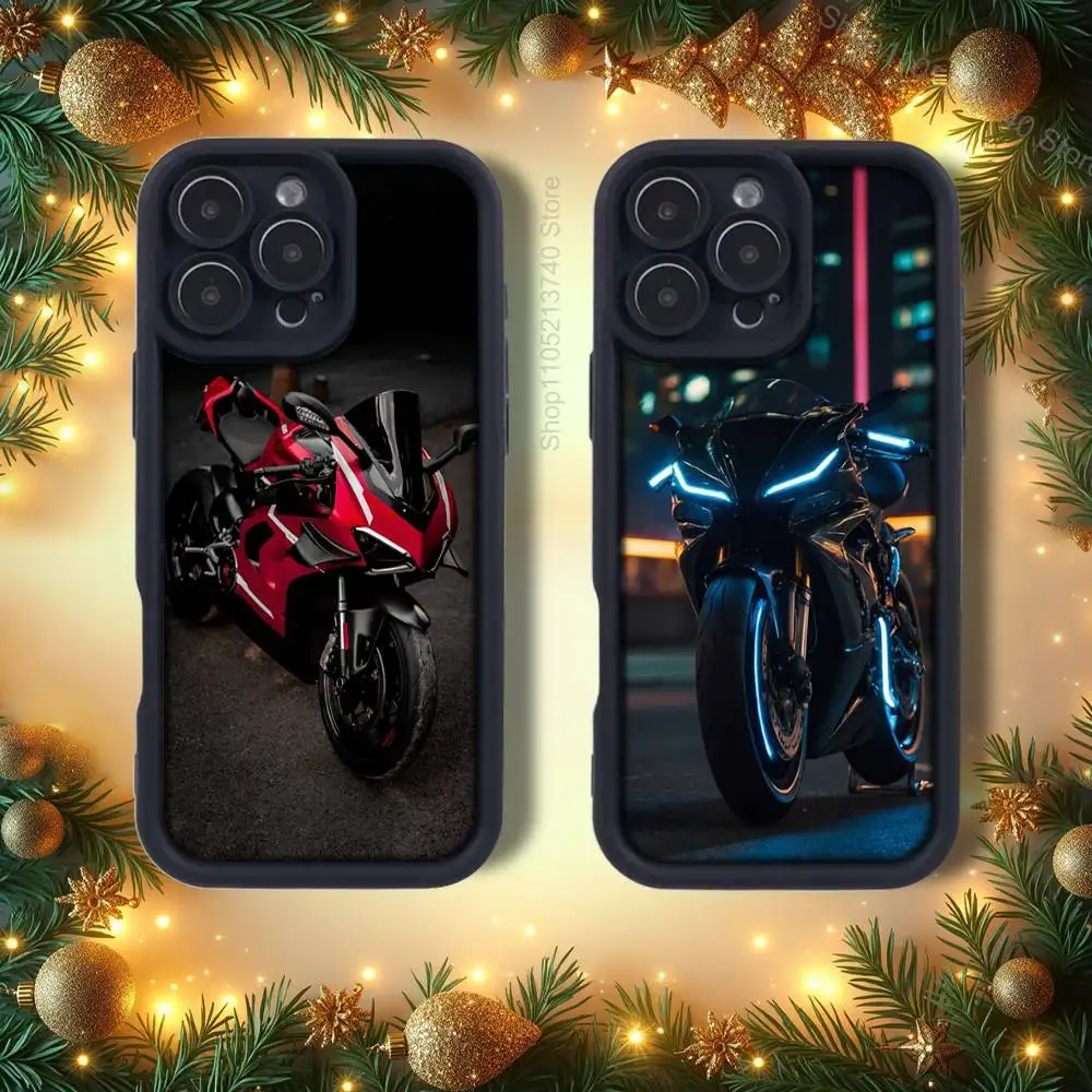 

D-Ducati Panigale V4 cool Phone Case For iPhone 14,12,17,15,11,13,16,Pro,E,Plus,Max,SE4,Air, emery Black Full Coverage TPU