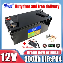 24V 12V 100Ah 150Ah 300Ah LiFePo4 Battery Built-in BMS Lithium Iron Phosphate Cells For Outdoor Camping Golf Cart Solar Storage