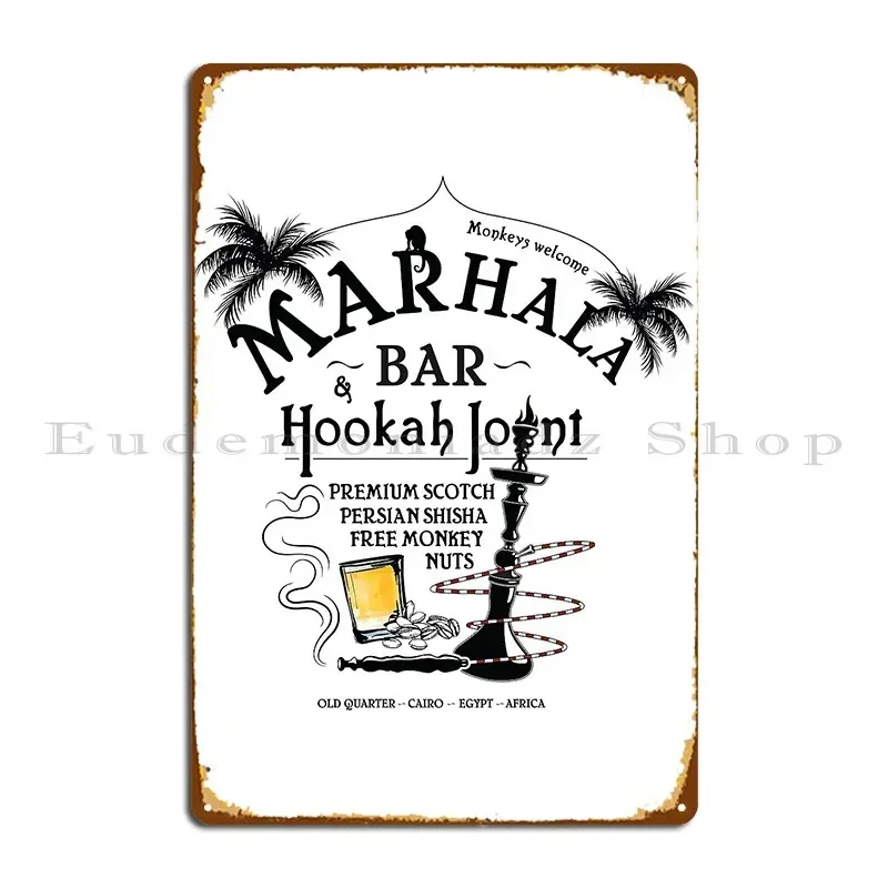 Marhala Bar And Hookah Joint Egyptian Edition Metal Plaque Poster Club Garage Personalized Club Bar Garage Tin Sign Poster