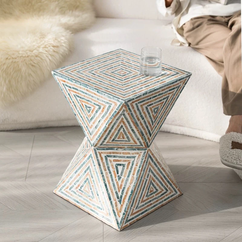 Shell Tea Table, Luxury Art Coffee Table, Home Living Room Side Table, Nordic Furniture,Creative Nightstand,Modern storage desk,