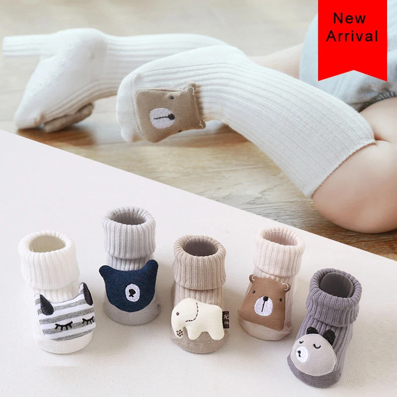 Cartoon Animal Baby Long Socks Spring Autumn Leg Warm Infant Stockings Anti Slip Children Floor Sock 0-3Year Newborn Cotton Sock