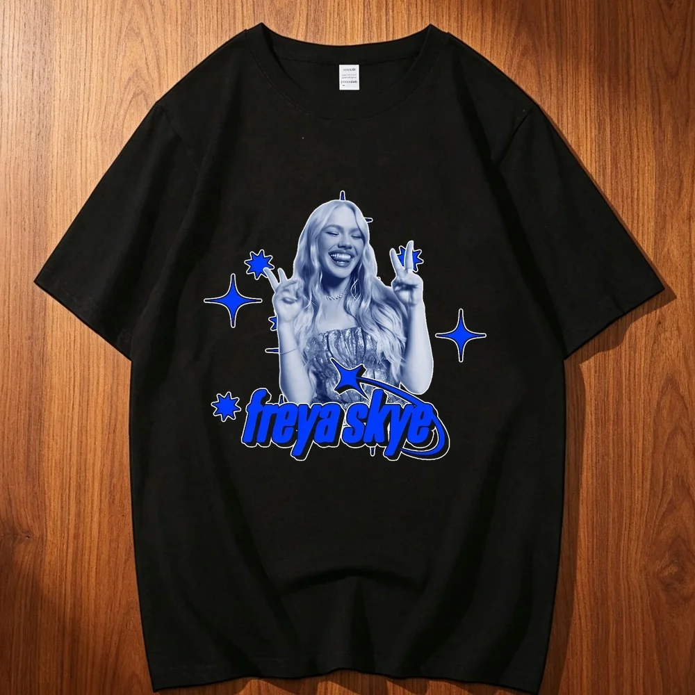 Freya Skye cotton t-shirt men Classic anime Colorful Psychedelic shirt Digital Breathable Y2k Classic streetwear Colorful