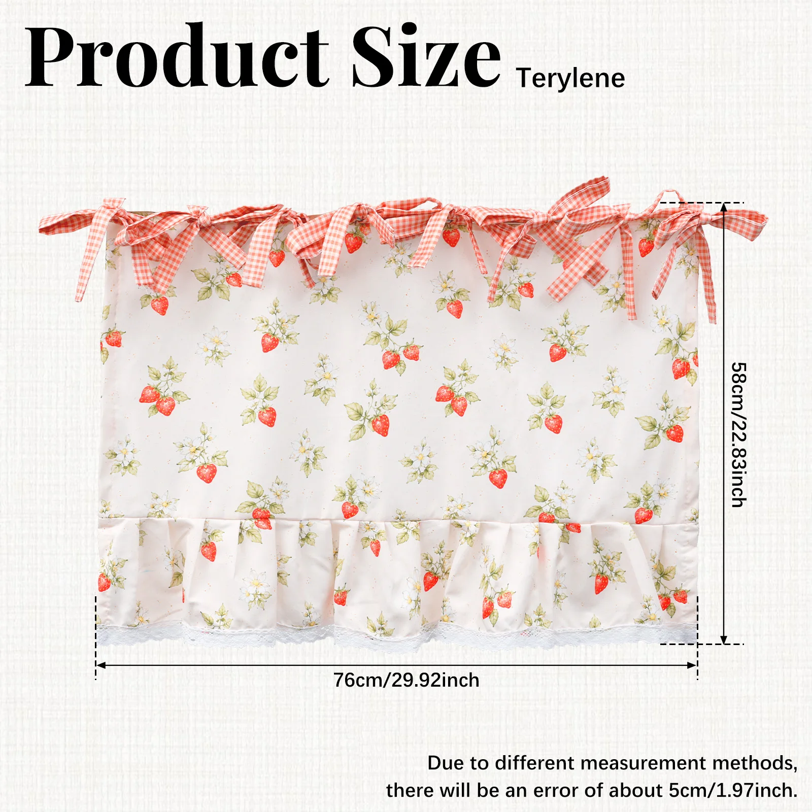 Oven Skirt Ruffled Lace Stove Curtain Oven Door Cover Oven Skirt Oven Door Curtain Stove Curtain Kitchen Decor Polyester Stove
