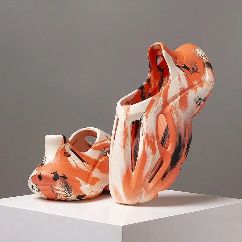 

Men's Summer Soft EVA Beach Slippers Outdoor Hole Shoes Comfortable Breathable Slip-On Sandals Fashionable Linen Upgraded Ver...