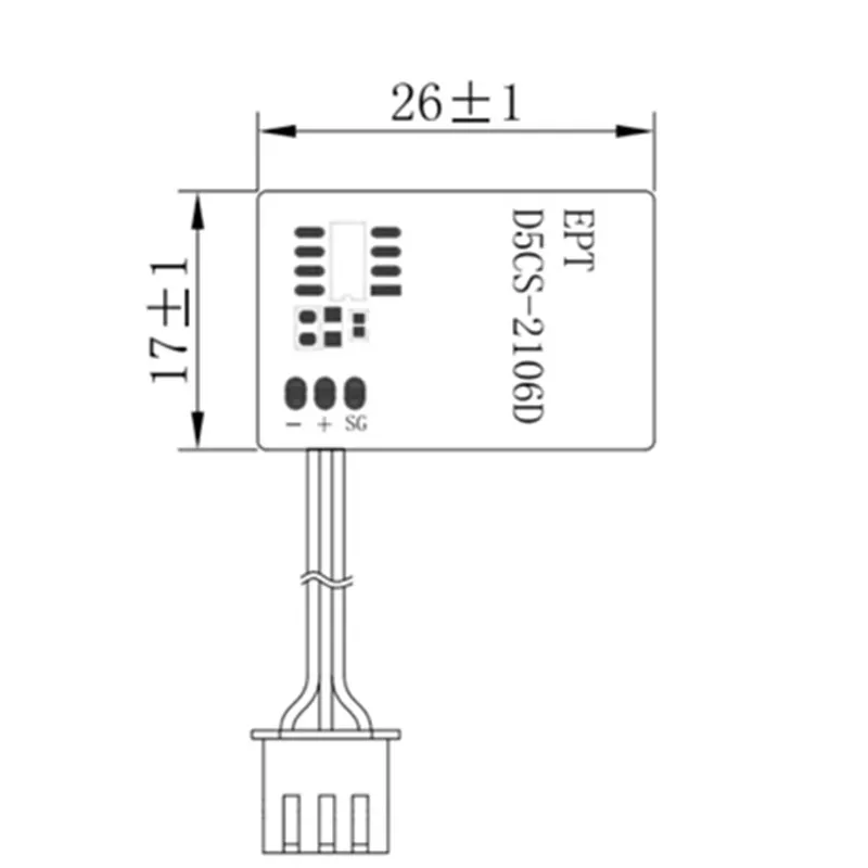 D5CS-2106D 5V 30mA Non-contact Capacitive Liquid Level Sensor Contactless Circuit Boards Water Measurement without Outer Cover