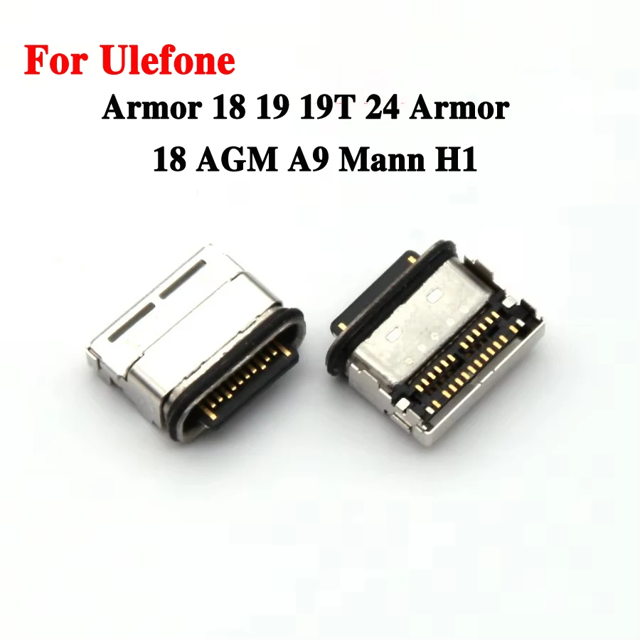 1-10Pcs Charger Connector Type C Charging Dock Port USB Jack Contact Plug For Ulefone Armor 18 19 19T 24 Armor18 AGM A9 Mann H1