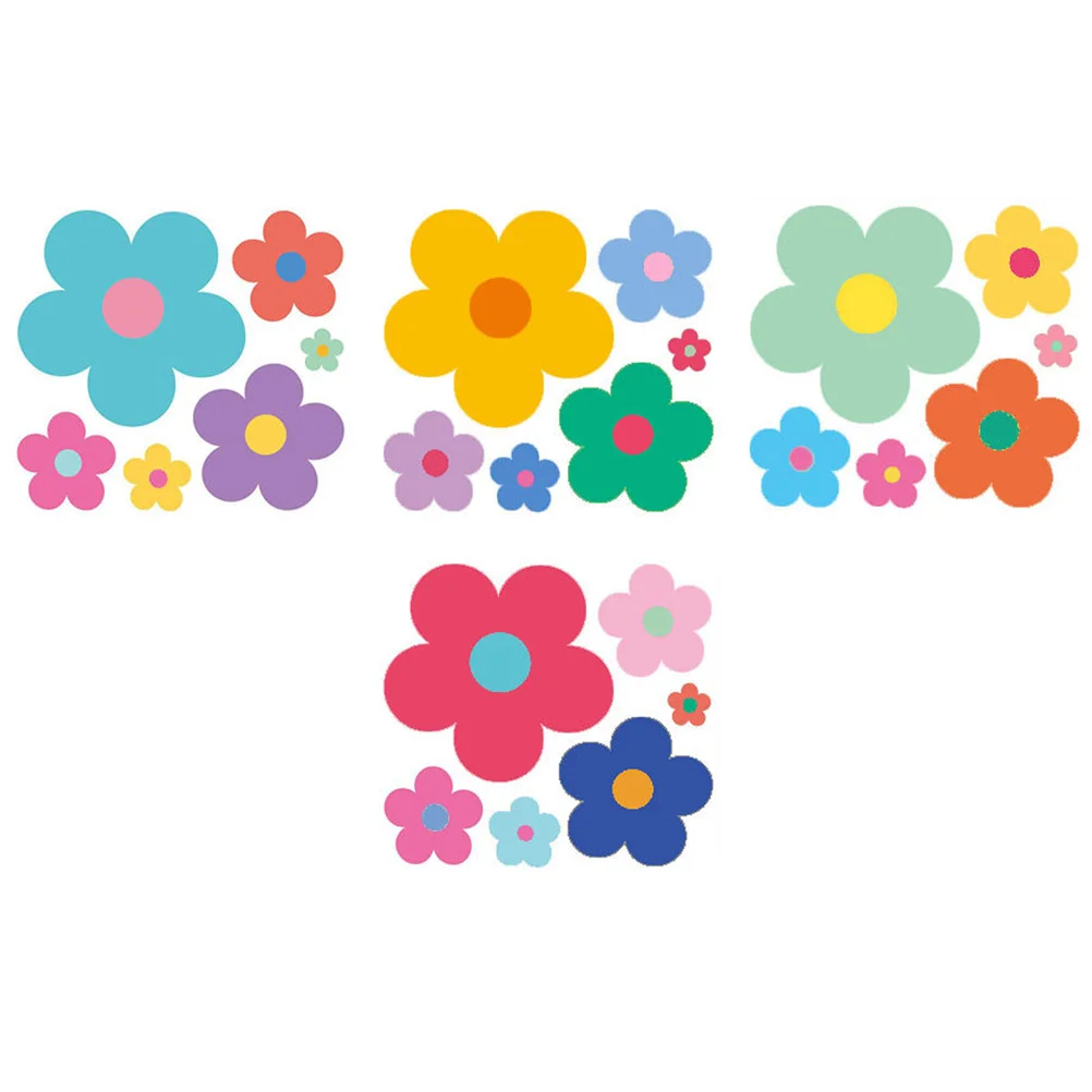 Kids Room Wall Stickers Flower for Baby Poster Bedroom Aesthetic Decor Pvc Decals Floral