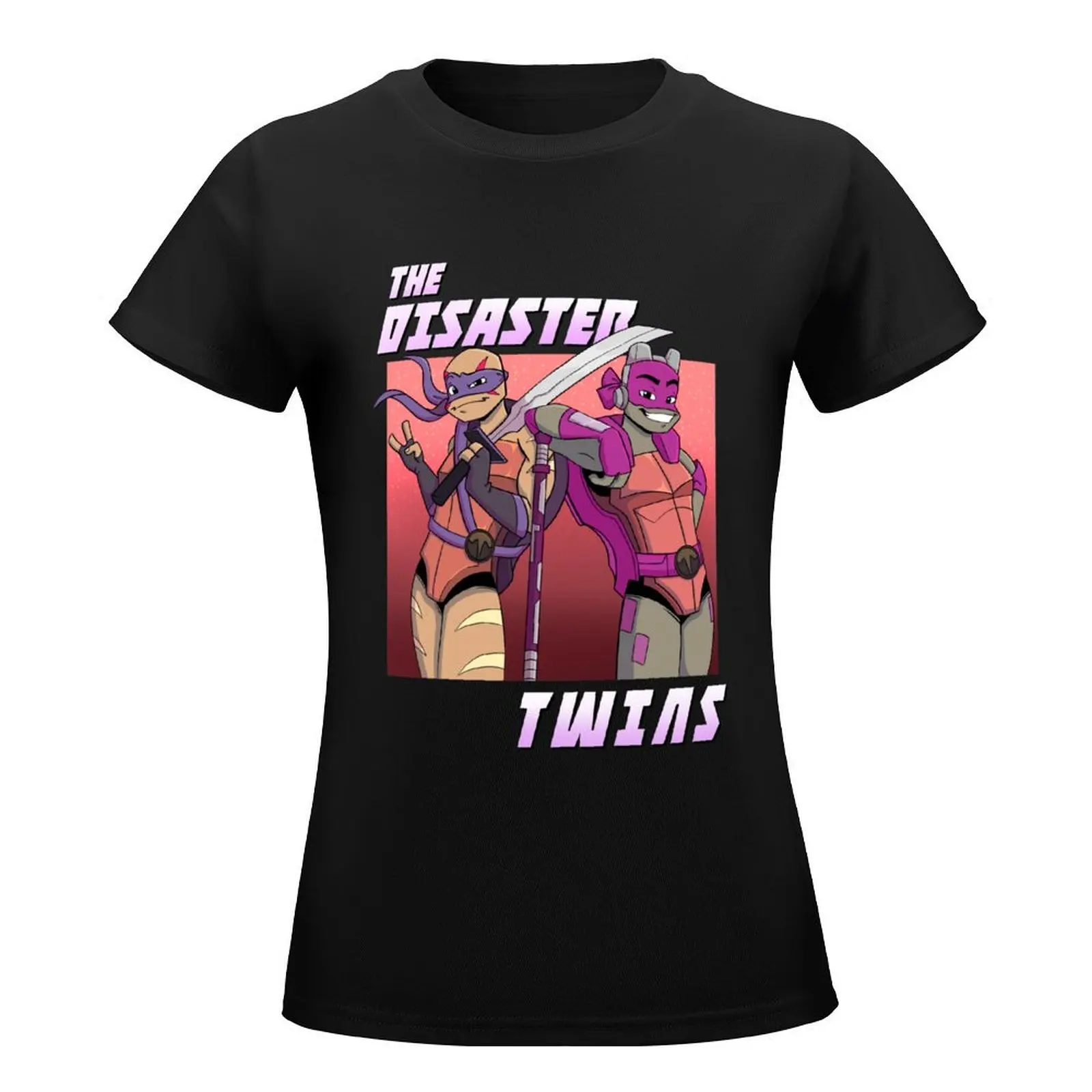 the disaster twins T-Shirt anime clothes plus size tops summer tops t-shirt dress for Women long