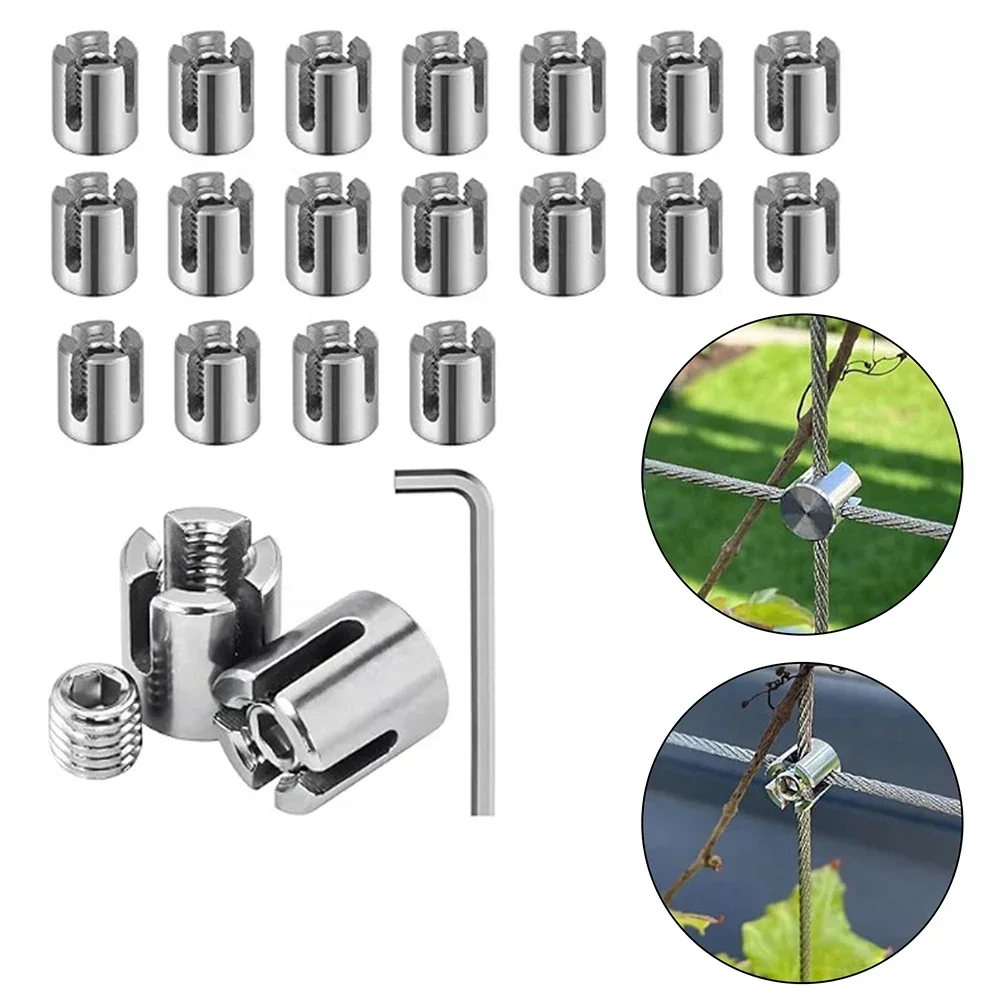 20PCS Cross Cable Clamps, T316 Stainless Steel Cross Clamps For 1/8