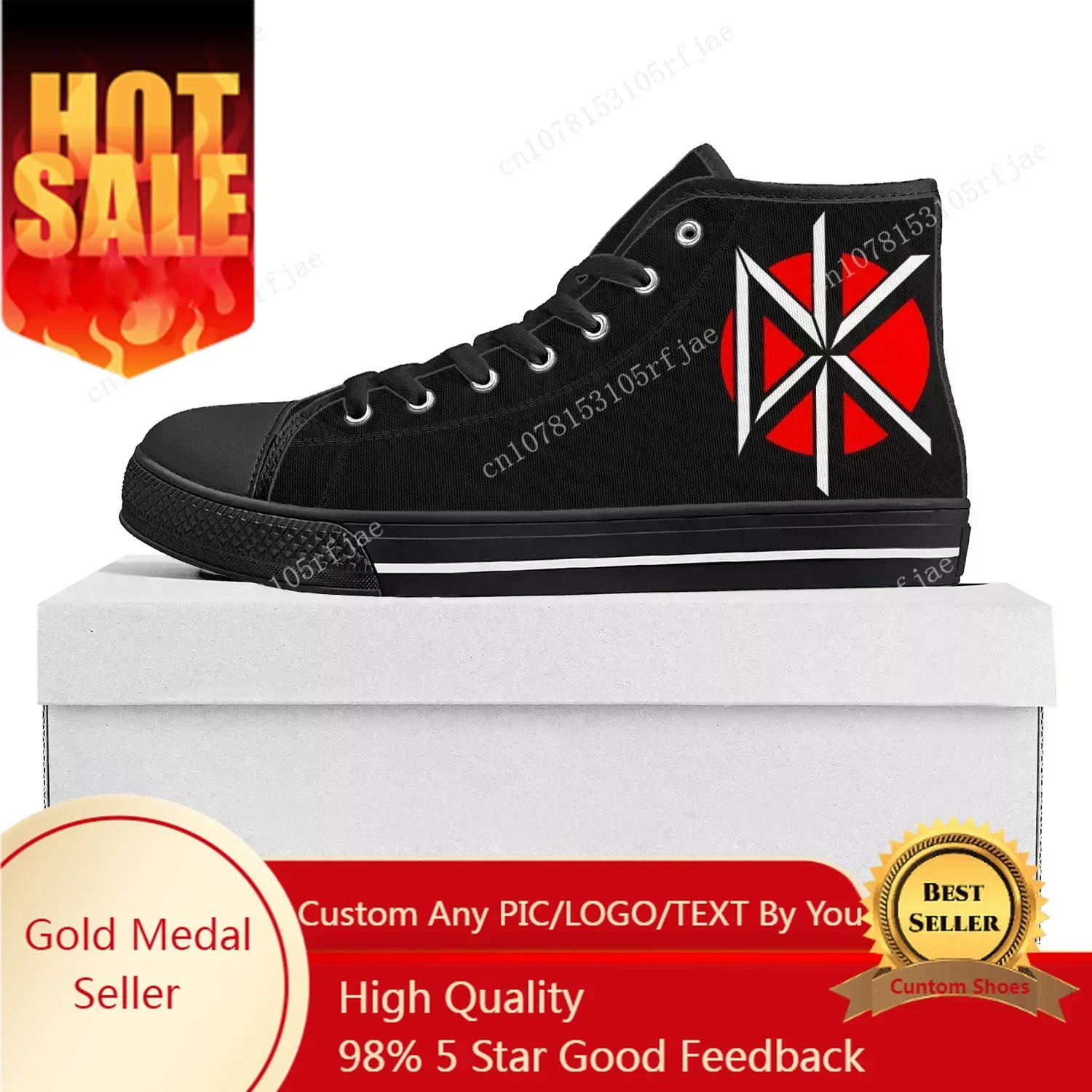 Dead Kennedys High Top Rock Band Sneakers Mens Womens Teenager Level Canvas Cherry Red Sneaker Couple Casual Sports Shoes