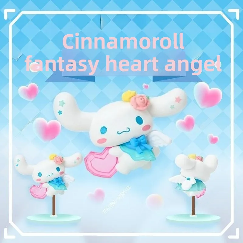 Cute Cartoon Hello Kitty My Melody Kuromi Fantasy Love Angel Ornaments Kawaii Creative Desktop Figures Selected Birthday Gifts