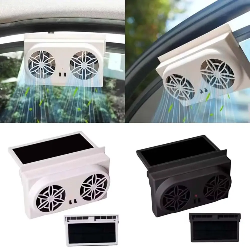 Solar Panel Car Window Fan USB Charging Powerful Ventilation Car Exhaust Fan Energy-Saving Portable Air Vent Solar Powered Fan