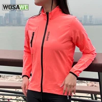 WOSAWE, chaqueta de ciclismo para mujer, cortavientos repelente al agua, ropa de ciclismo para correr, montar en bicicleta de montaña y carretera, chaqueta de viento, abrigo para bicicleta