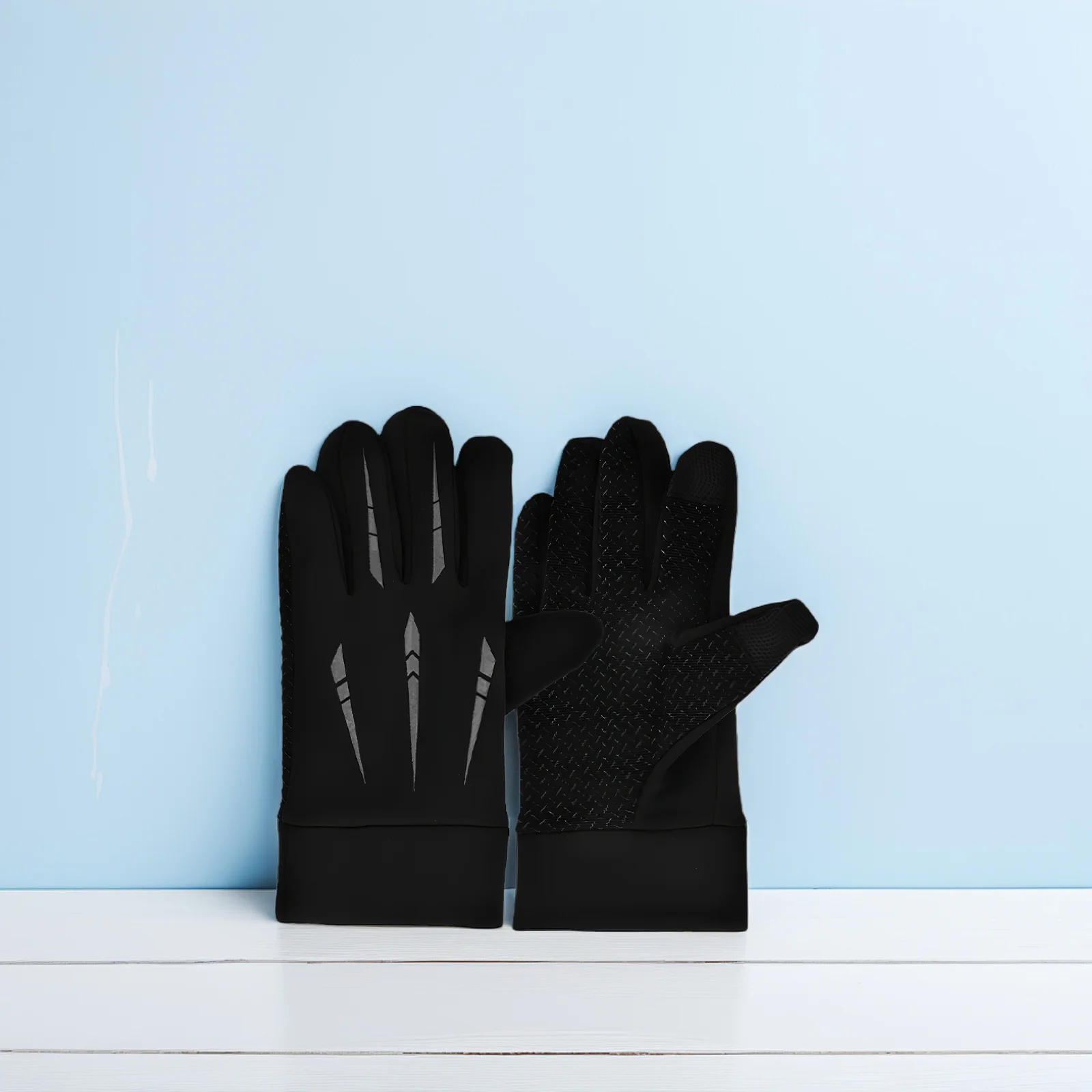 

2 Pairs Gloves for Motorcycle Bike Accessories Touch Screen Keep Warm Atv Polyester Cold Weather Full Finger