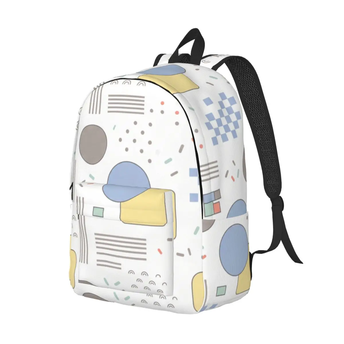 Casual Weekend Backpack Allover Polka Dot Dot Checker Rounded Rectangle Preppy School Light Lightweight Printed Daypack College